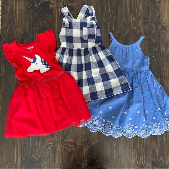 Cat & Jack Other - Cat & Jack Girls Set of 3 Spring/Summer Dresses 4T